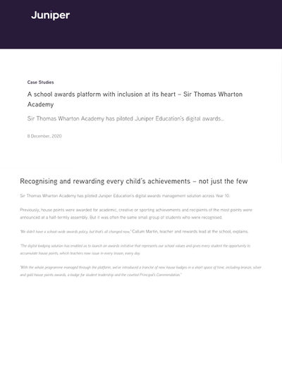 A School Awards Platform With Inclusion At Its Heart image