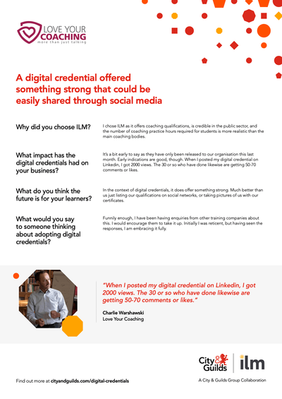 A digital credential offered something strong that could be easily shared through social media image