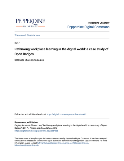 Rethinking workplace learning in the digital world: a case study of Open Badges  image